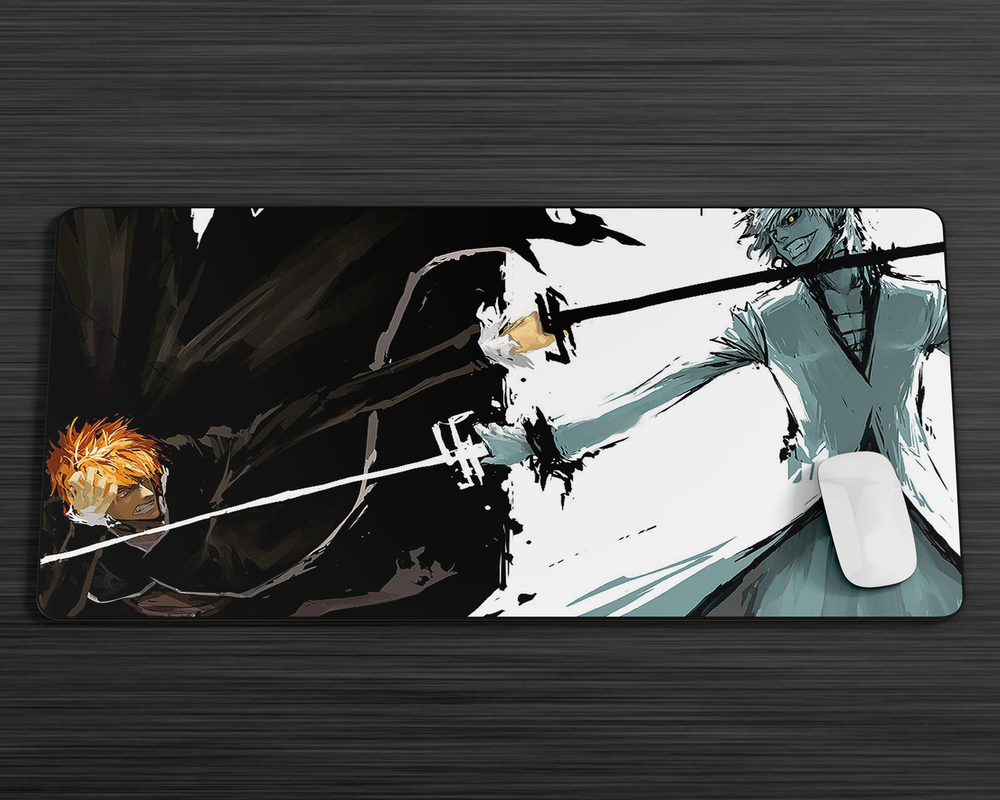 Anime Town Creations Mouse Pad Bleach Ichigo vs Zangetsu Black Gaming Mouse Pad Accessories - Anime Bleach Gaming Mouse Pad