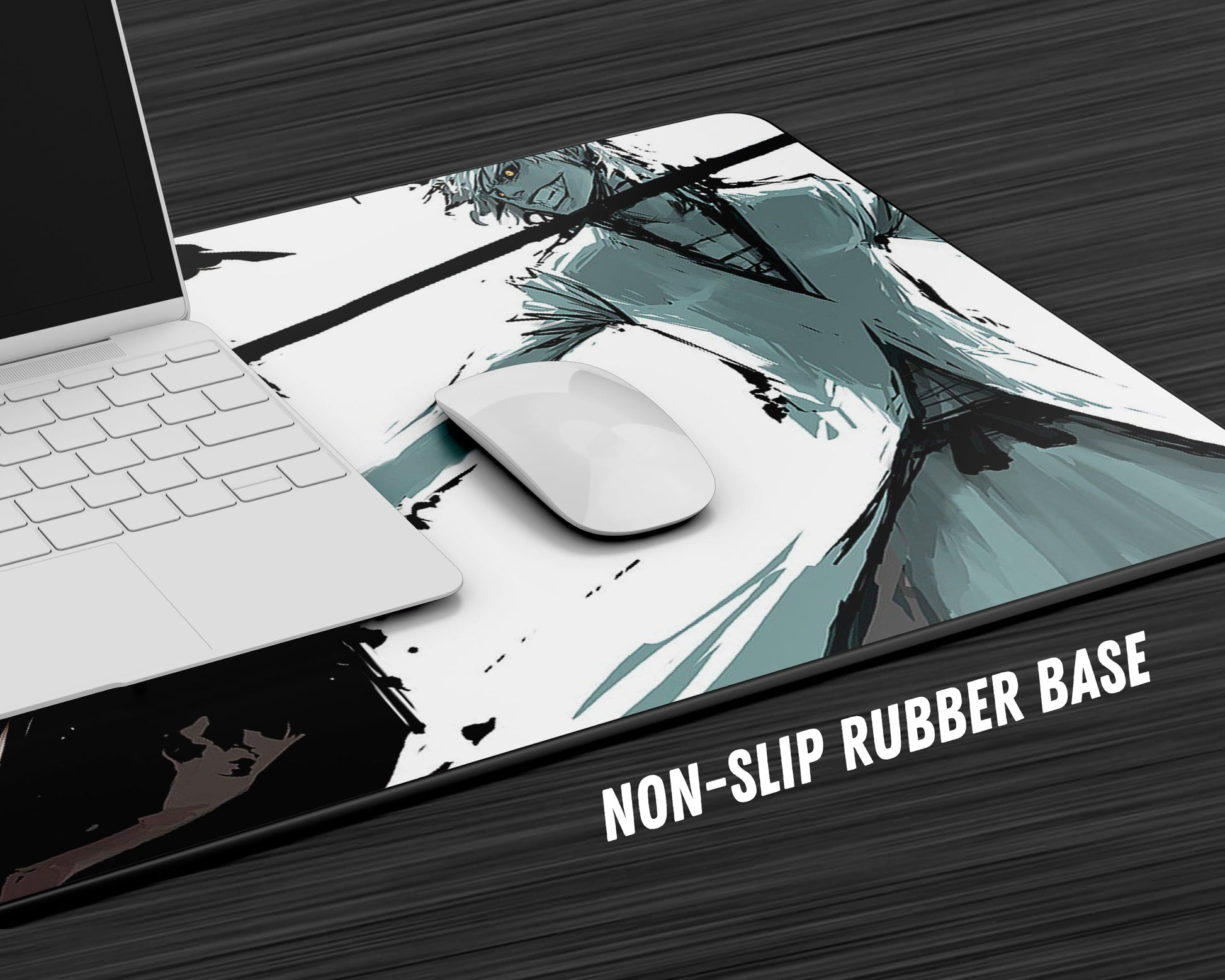 Anime Town Creations Mouse Pad Bleach Ichigo vs Zangetsu Black Gaming Mouse Pad Accessories - Anime Bleach Gaming Mouse Pad