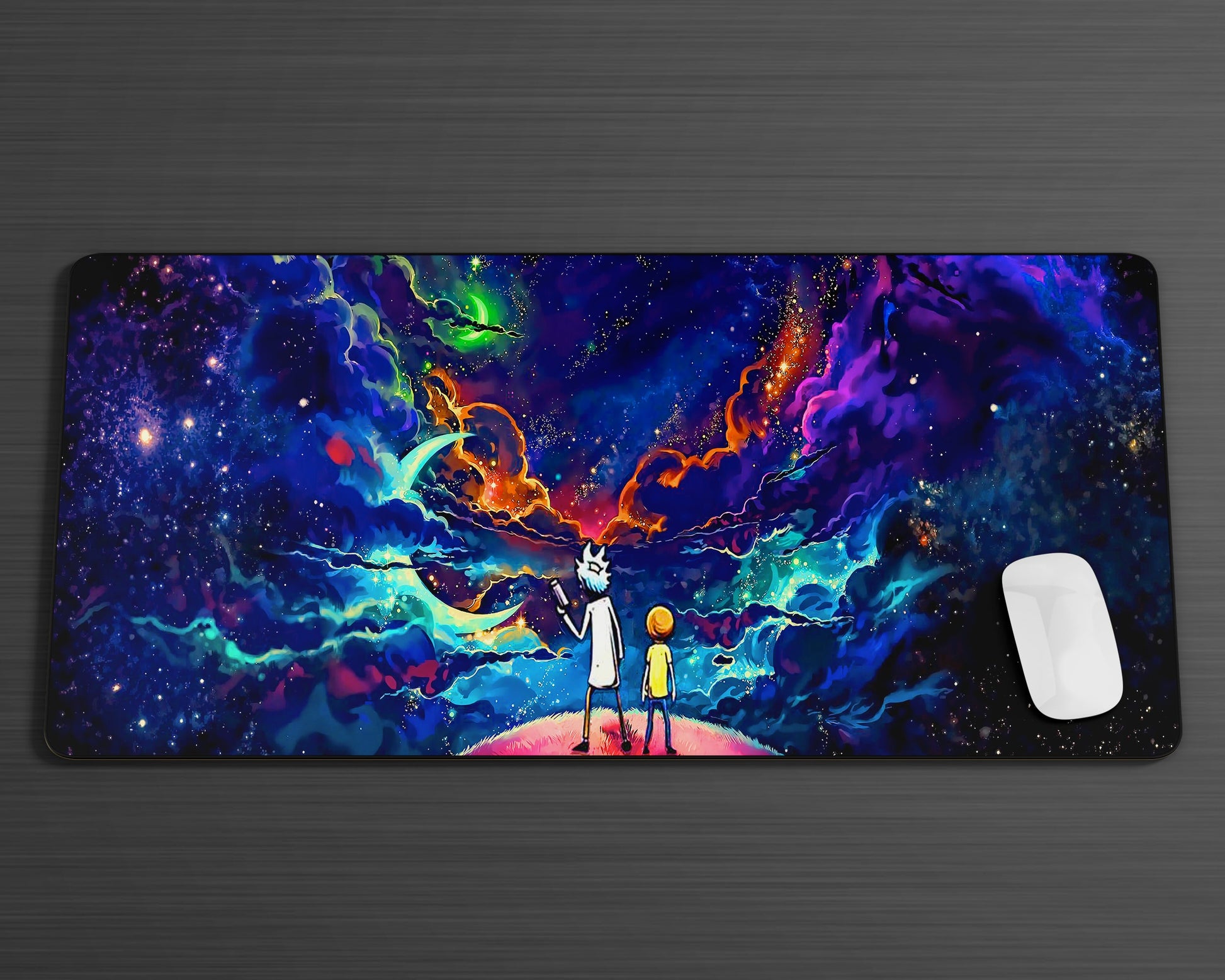 Anime Town Creations Mouse Pad Rick and Morty Galaxy Gaming Mouse Pad Accessories - Anime Rick and Morty Gaming Mouse Pad