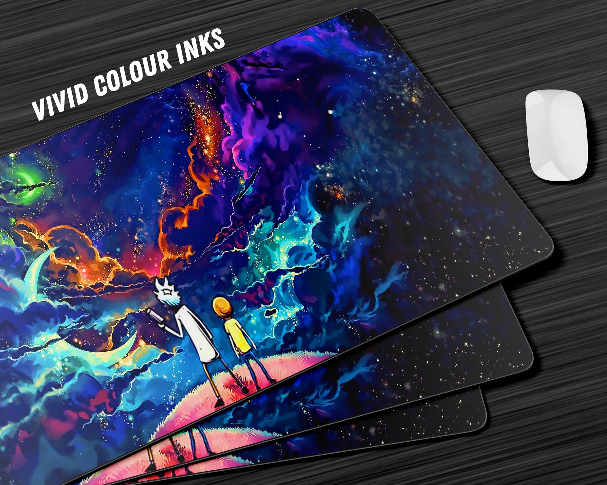 Anime Town Creations Mouse Pad Rick and Morty Galaxy Gaming Mouse Pad Accessories - Anime Rick and Morty Gaming Mouse Pad