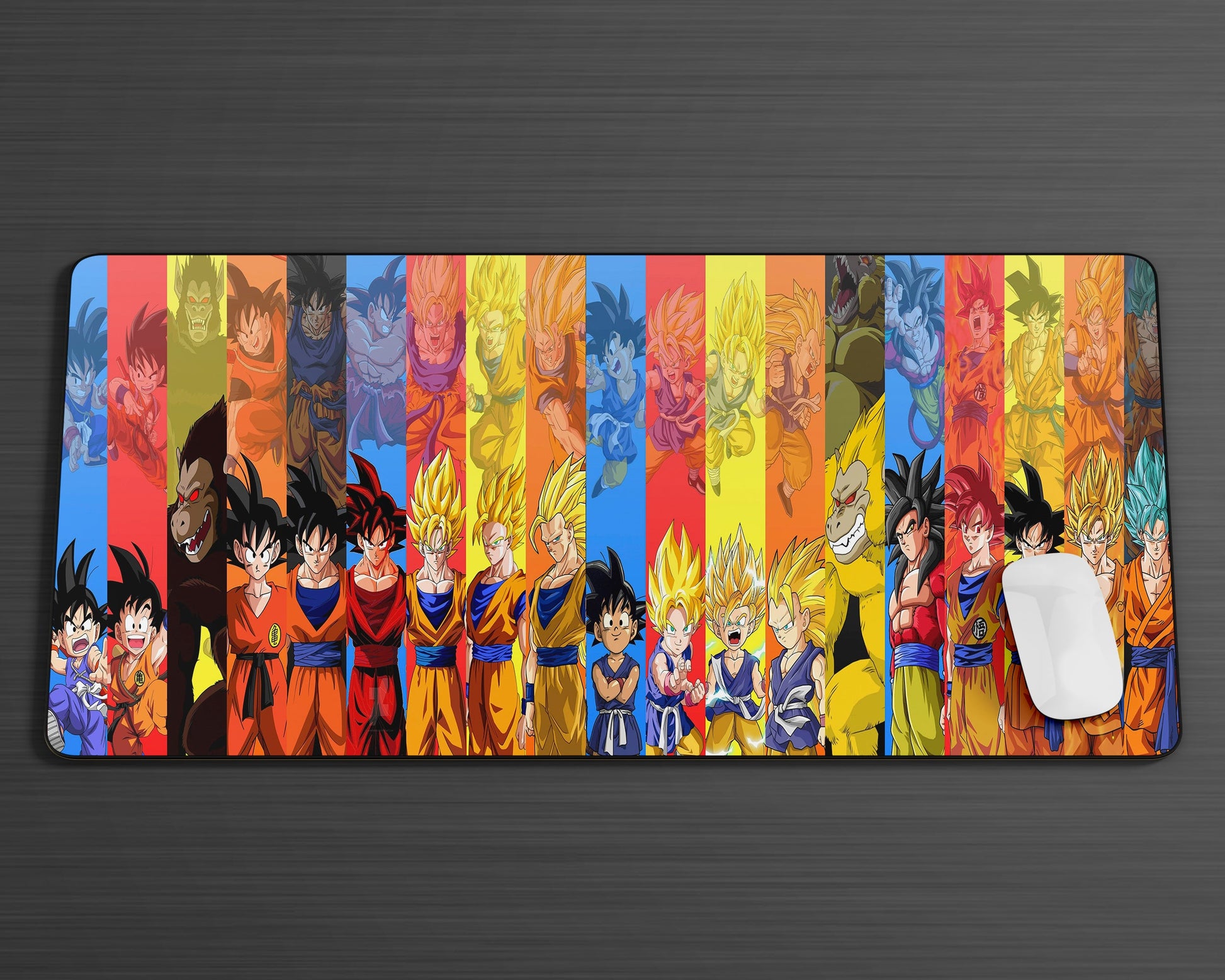 Anime Town Creations Mouse Pad Dragon Ball Goku Super Saiyan Forms Gaming Mouse Pad Accessories - Anime Dragon Ball Gaming Mouse Pad