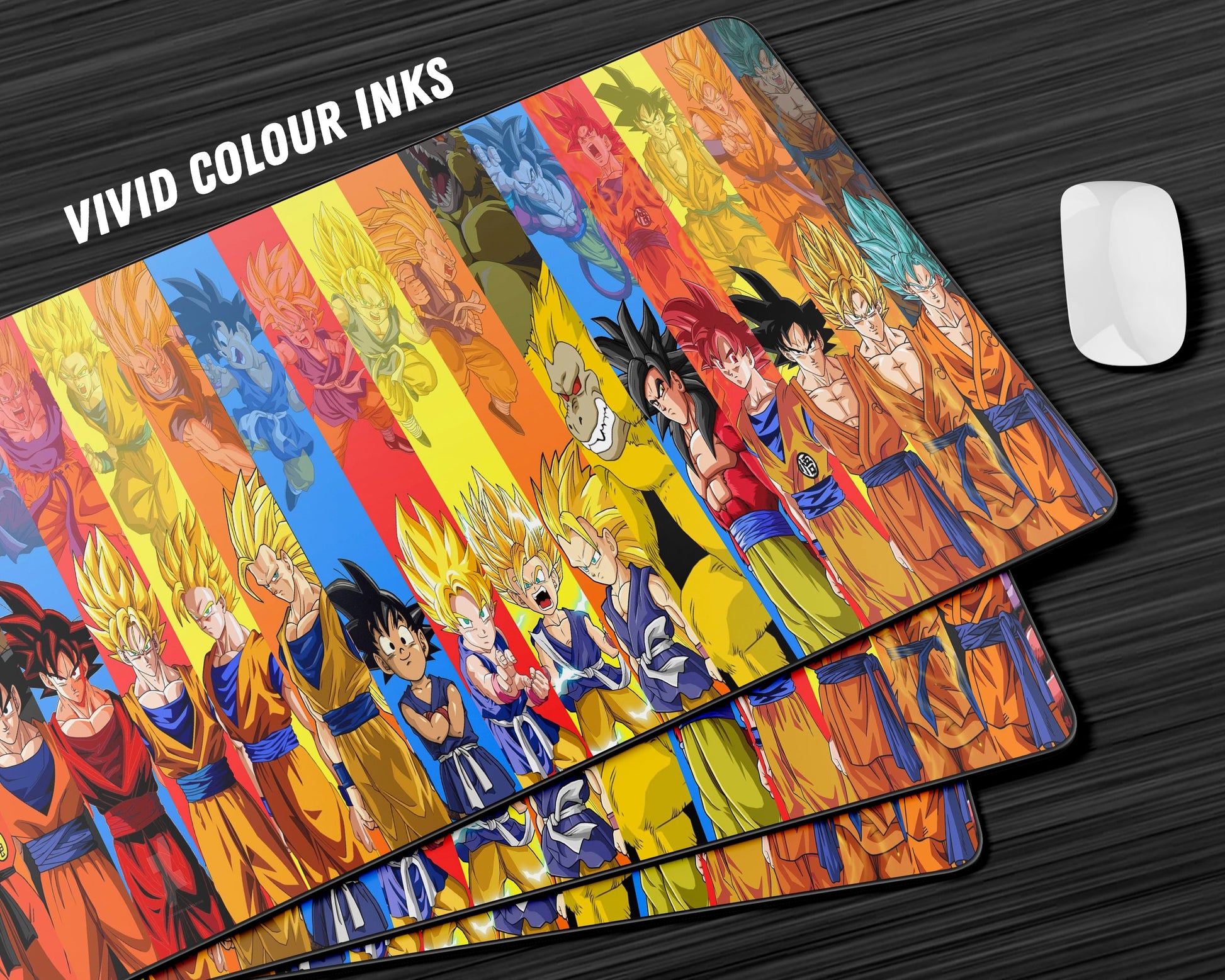 Anime Town Creations Mouse Pad Dragon Ball Goku Super Saiyan Forms Gaming Mouse Pad Accessories - Anime Dragon Ball Gaming Mouse Pad