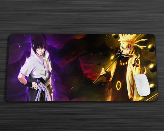 Anime Town Creations Mouse Pad Naruto x Sasuke Six Paths Sage Mode Gaming Mouse Pad Accessories - Anime Naruto Gaming Mouse Pad