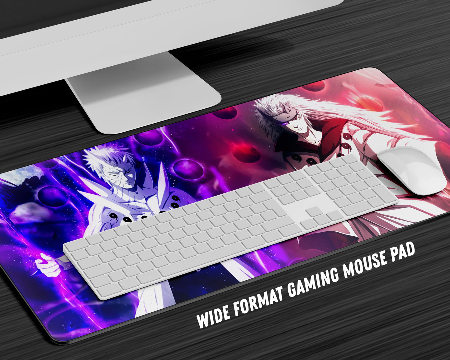 Anime Town Creations Mouse Pad Madara x Tobi Six Paths Sage Mode Gaming Mouse Pad Accessories - Anime Naruto Gaming Mouse Pad