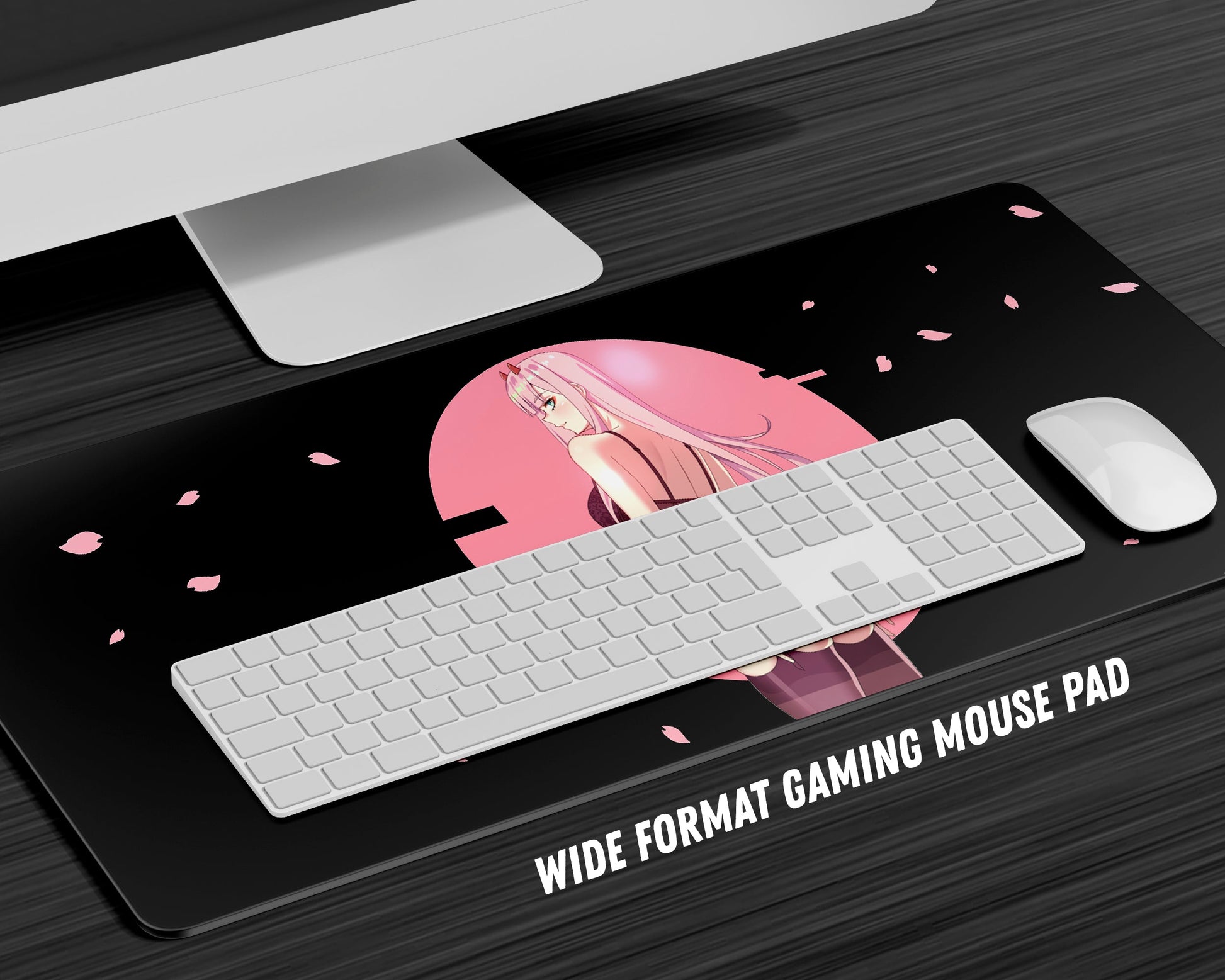 Anime Town Creations Mouse Pad Zero Two Hot Pink Gaming Mouse Pad Accessories - Anime Darling in the Franxx Gaming Mouse Pad