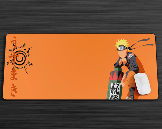 Anime Town Creations Mouse Pad Naruto Orange Minimalist Gaming Mouse Pad Accessories - Anime Naruto Gaming Mouse Pad