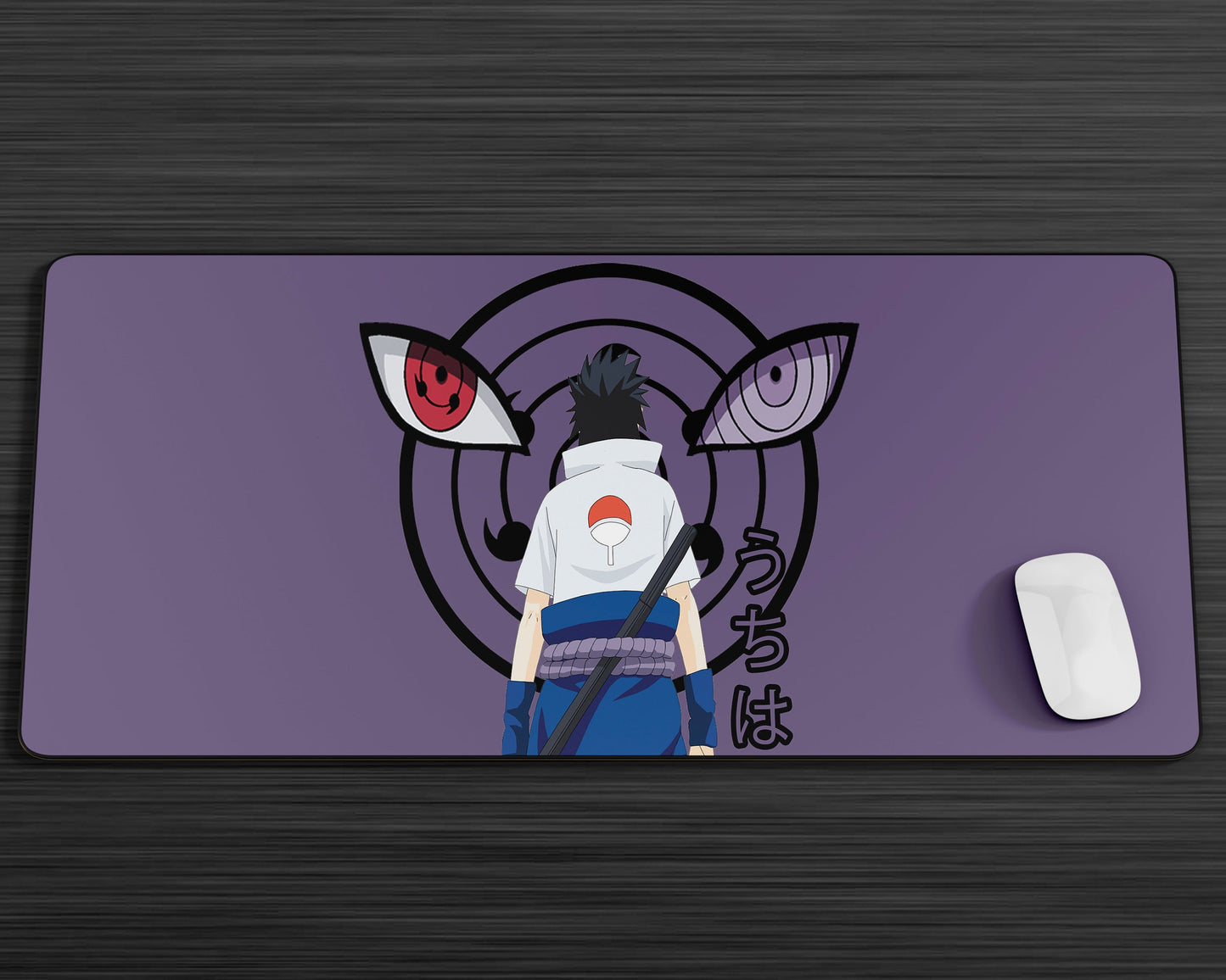 Anime Town Creations Mouse Pad Sasuke Uchiha Purple Gaming Mouse Pad Accessories - Anime Naruto Gaming Mouse Pad