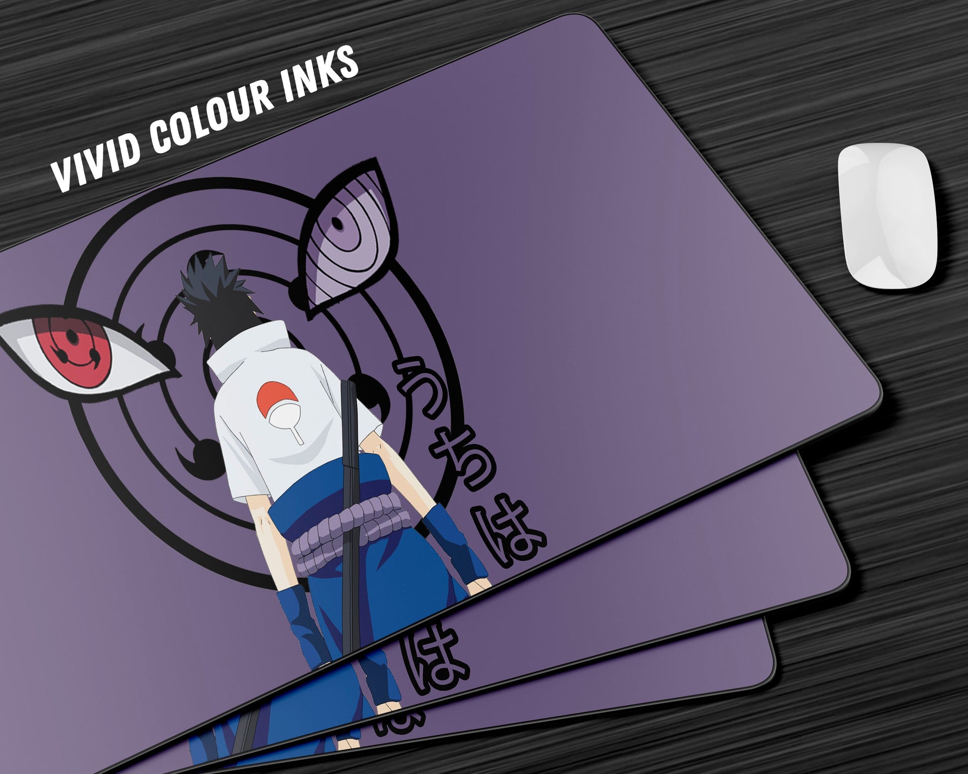 Anime Town Creations Mouse Pad Sasuke Uchiha Purple Gaming Mouse Pad Accessories - Anime Naruto Gaming Mouse Pad