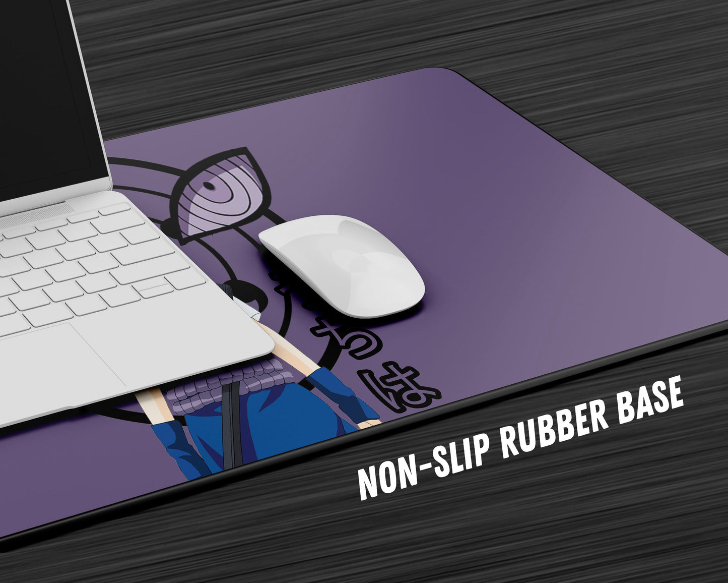 Anime Town Creations Mouse Pad Sasuke Uchiha Purple Gaming Mouse Pad Accessories - Anime Naruto Gaming Mouse Pad