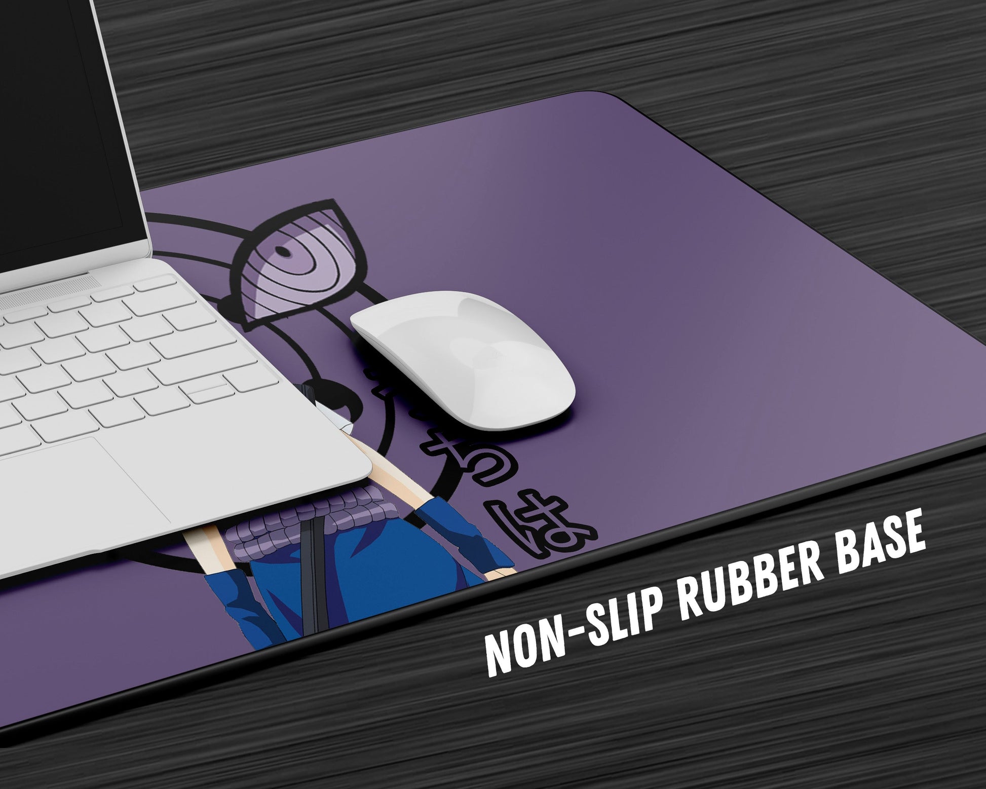 Anime Town Creations Mouse Pad Sasuke Uchiha Purple Gaming Mouse Pad Accessories - Anime Naruto Gaming Mouse Pad