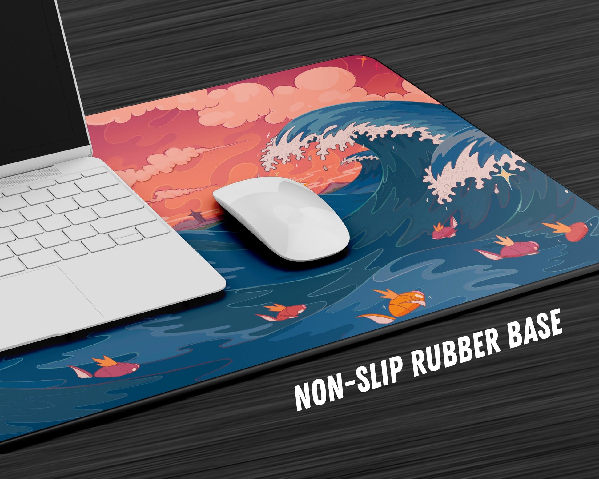 Anime Town Creations Mouse Pad Gyarados Dragon Rage Waves Gaming Mouse Pad Accessories - Anime Pokemon Gaming Mouse Pad