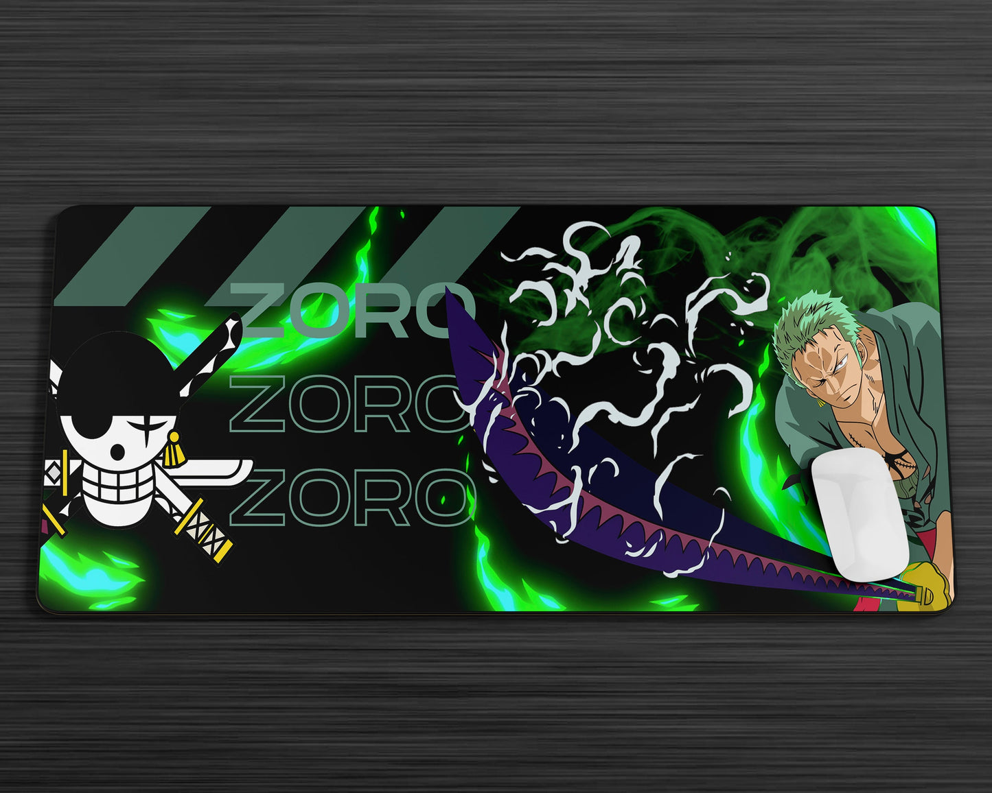 Anime Town Creations Mouse Pad One Piece Zoro Gaming Mouse Pad Accessories - Anime One Piece Gaming Mouse Pad