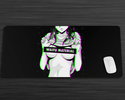 Anime Town Creations Mouse Pad Waifu Glitch Gaming Mouse Pad Accessories - Anime 18+ Gaming Mouse Pad