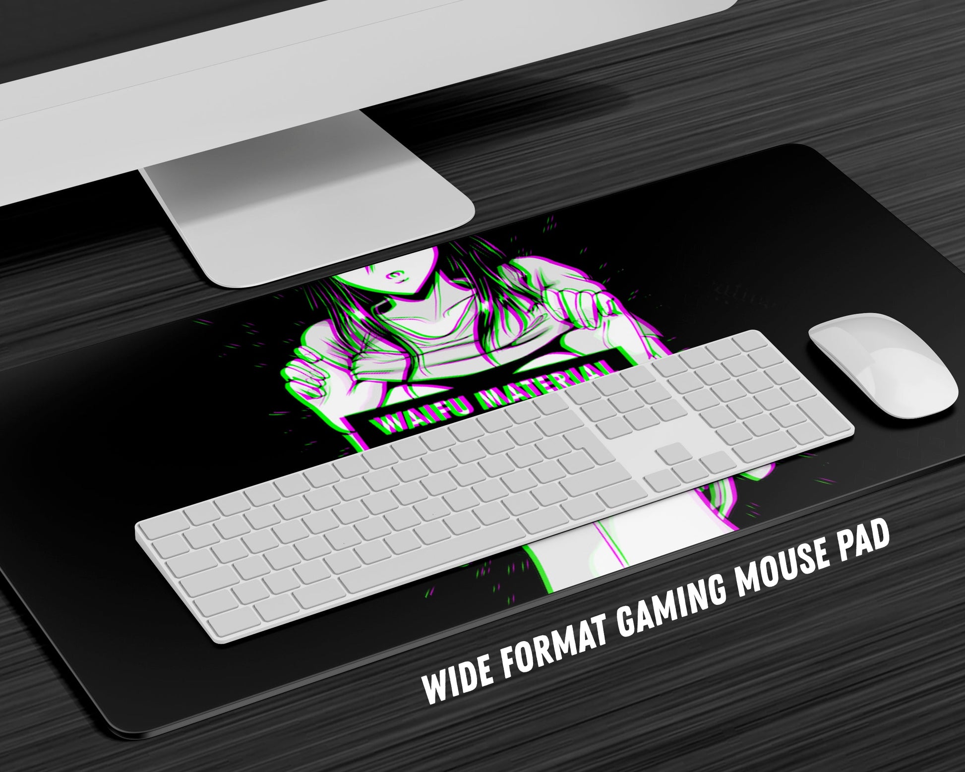 Anime Town Creations Mouse Pad Waifu Glitch Gaming Mouse Pad Accessories - Anime 18+ Gaming Mouse Pad