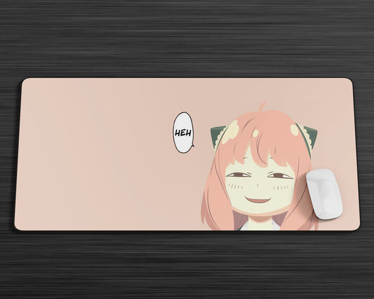 Anime Town Creations Mouse Pad Spy x Family Anya Smug Face HEH Gaming Mouse Pad Accessories - Anime Spy x Family Gaming Mouse Pad