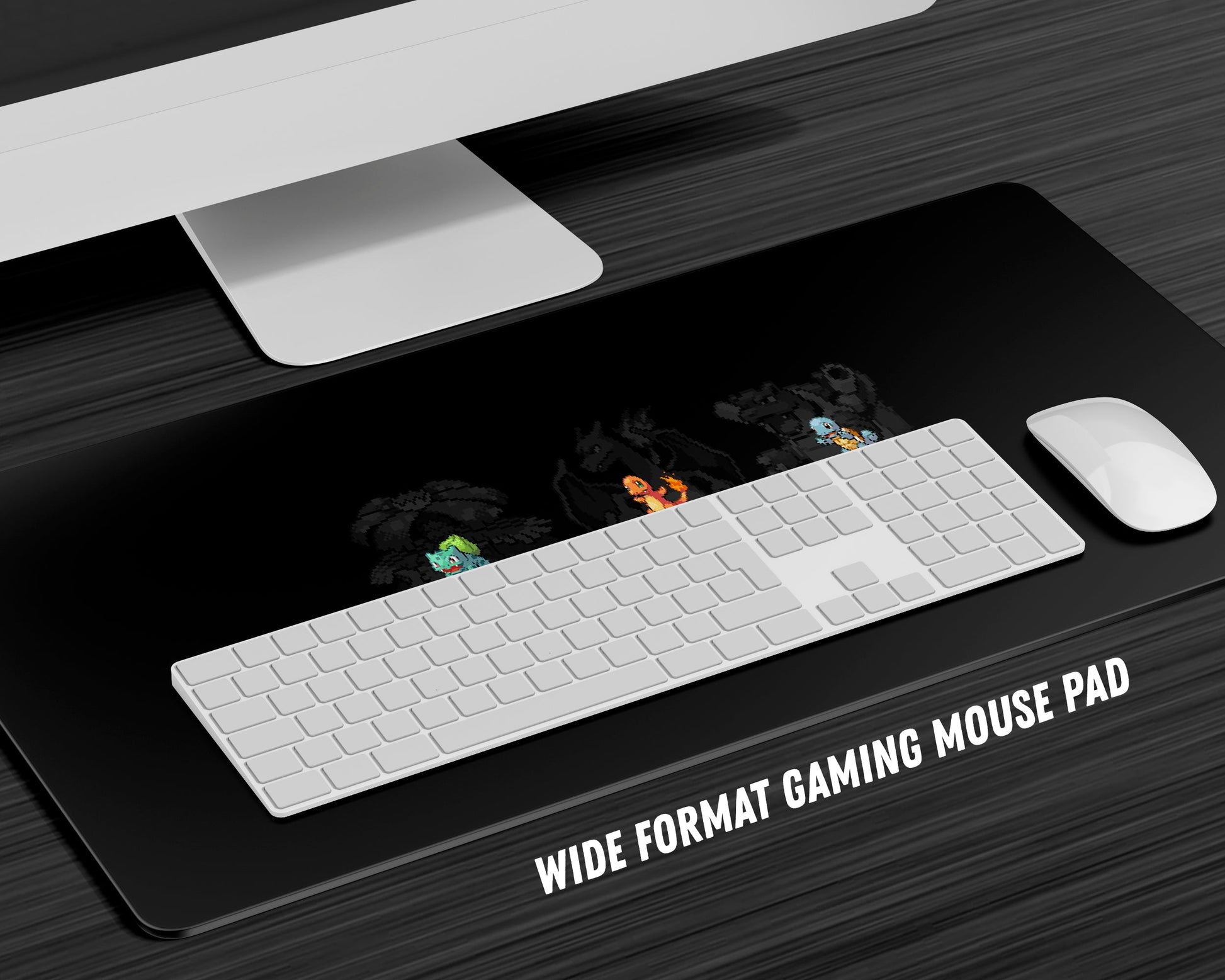 Anime Town Creations Mouse Pad Pokemon Starter 8 Bit Gaming Mouse Pad Accessories - Anime Pokemon Gaming Mouse Pad