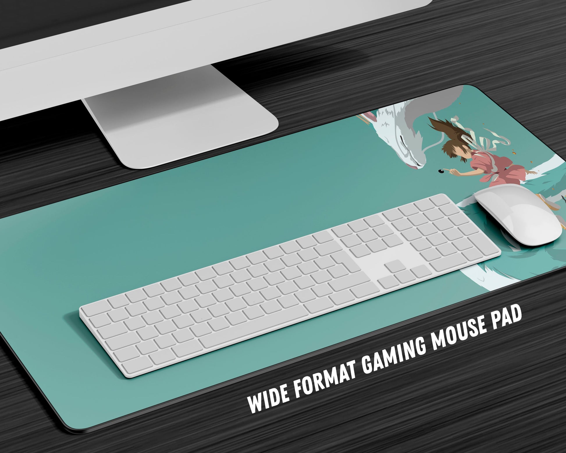 Anime Town Creations Mouse Pad Spirited Away Haku and Chihiro Gaming Mouse Pad Accessories - Anime Bleach Gaming Mouse Pad