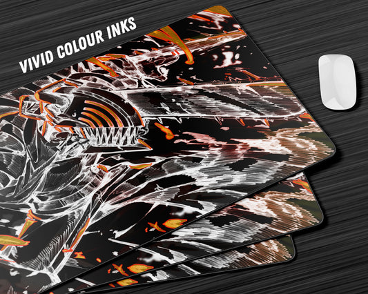 Anime Town Creations Mouse Pad Chainsaw Man Denji Black and White Gaming Mouse Pad Accessories - Anime Chainsaw Man Gaming Mouse Pad