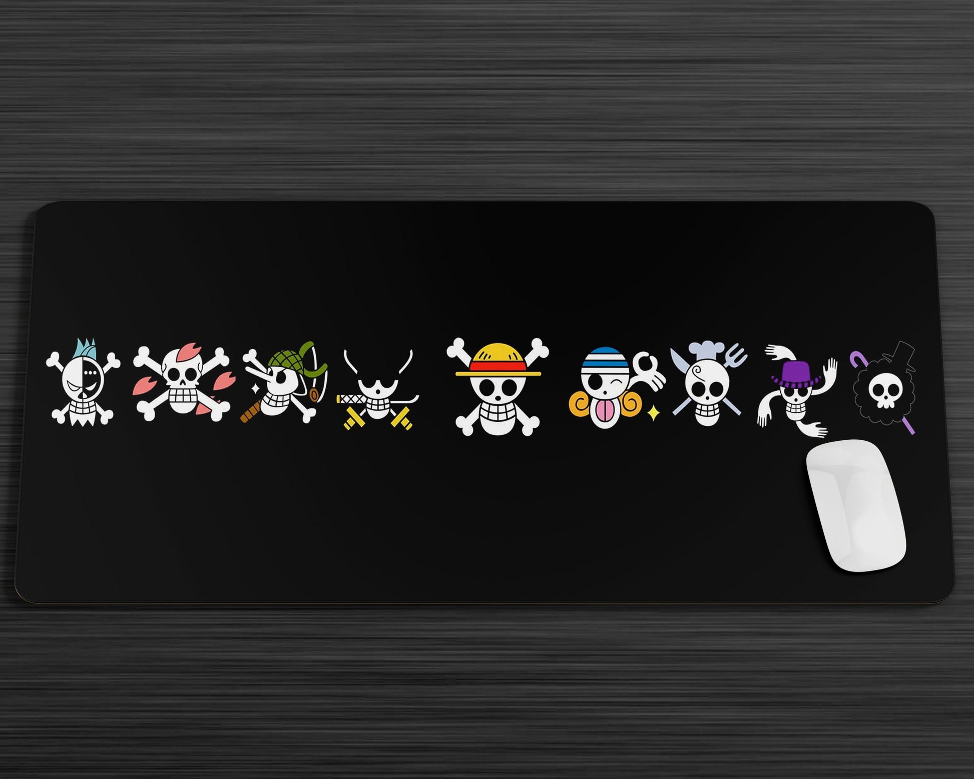 Anime Town Creations Mouse Pad One Piece Jolly Roger Symbols Gaming Mouse Pad Accessories - Anime One Piece Gaming Mouse Pad