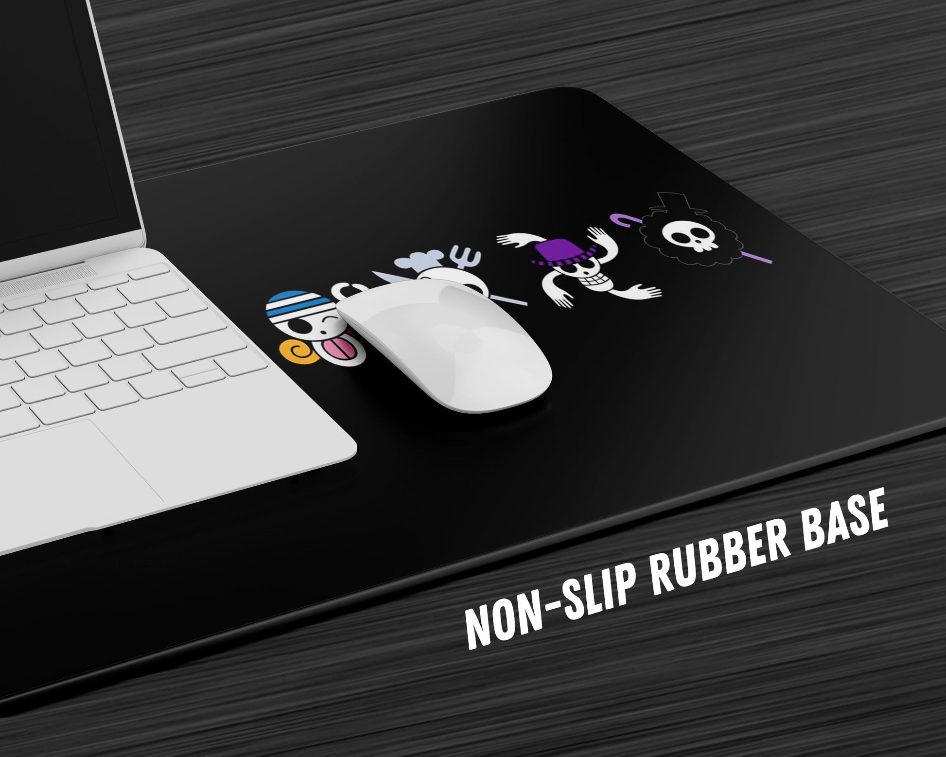 Anime Town Creations Mouse Pad One Piece Jolly Roger Symbols Gaming Mouse Pad Accessories - Anime One Piece Gaming Mouse Pad
