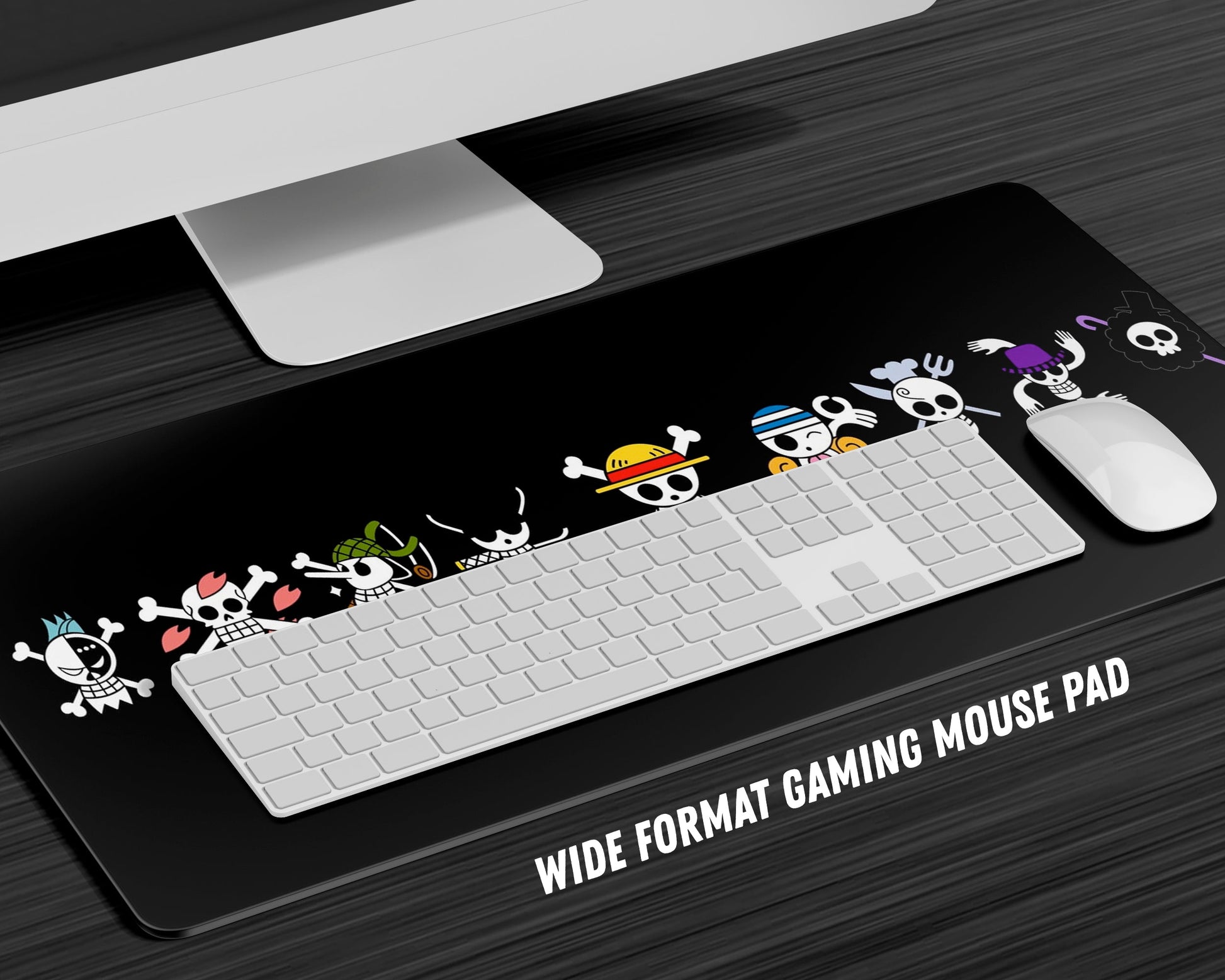Anime Town Creations Mouse Pad One Piece Jolly Roger Symbols Gaming Mouse Pad Accessories - Anime One Piece Gaming Mouse Pad