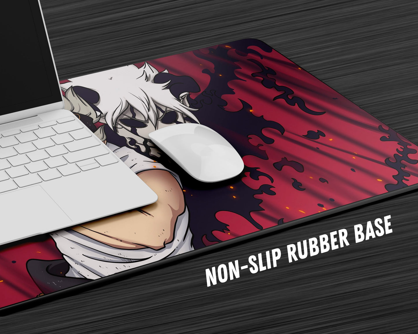 Anime Town Creations Mouse Pad Black Clover Asta Red Gaming Mouse Pad Accessories - Anime Black Clover Gaming Mouse Pad