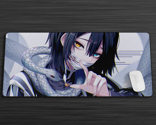 Anime Town Creations Mouse Pad Demon Slayer Obanai Iguro Serpent Hashira Gaming Mouse Pad Accessories - Anime Demon Slayer Gaming Mouse Pad