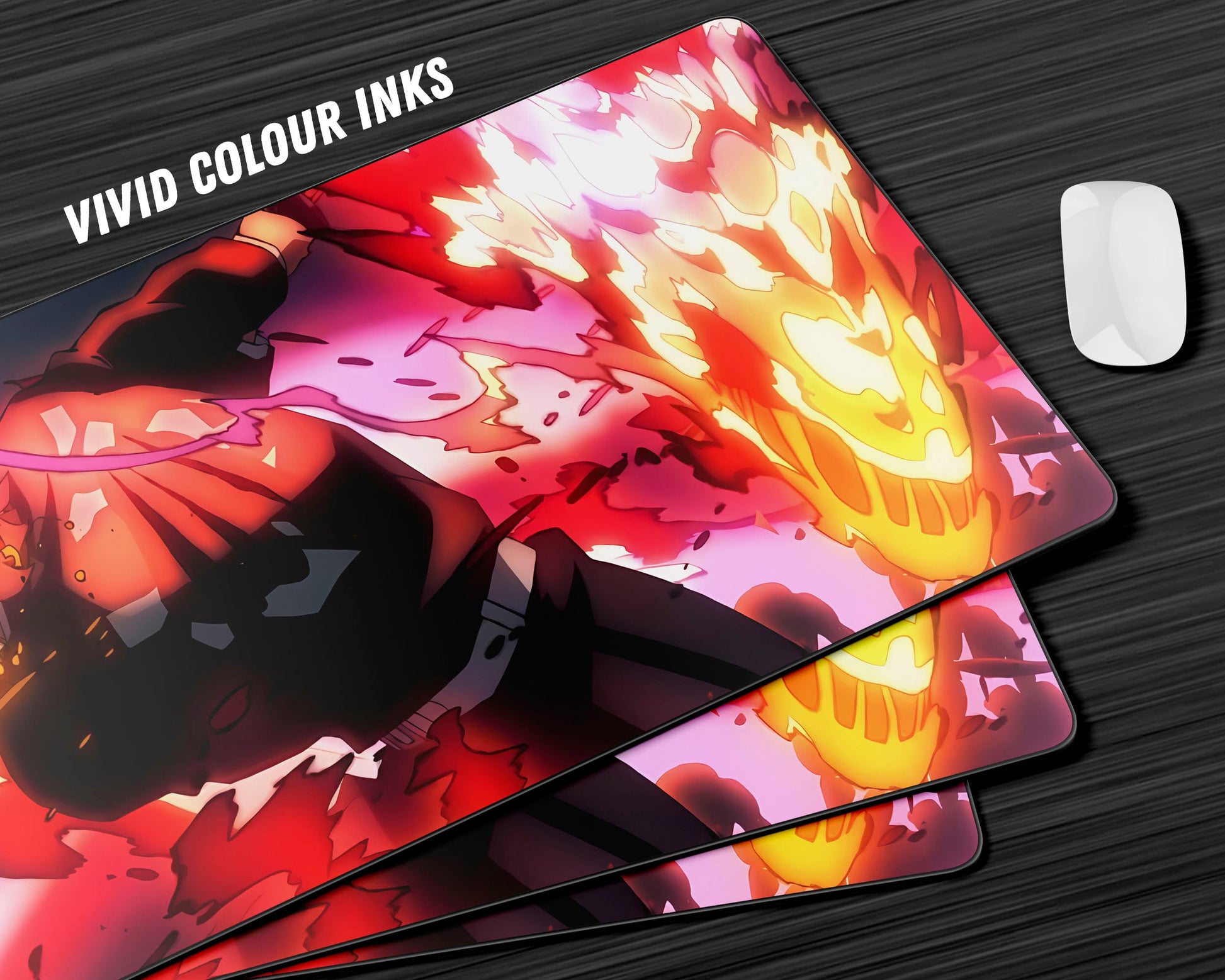 Anime Town Creations Mouse Pad Demon Slayer Tanjiro Sun Breathing Flames Gaming Mouse Pad Accessories - Anime Demon Slayer Gaming Mouse Pad