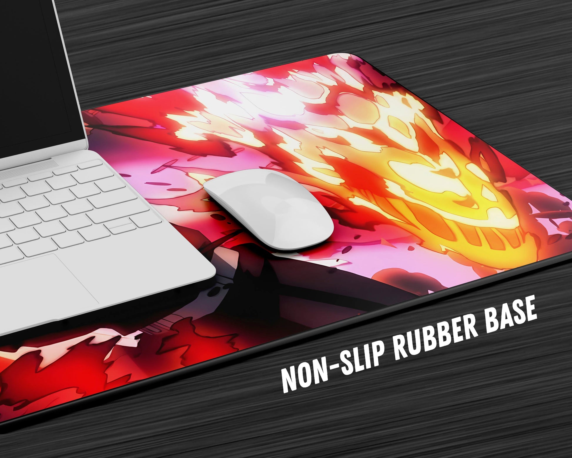 Anime Town Creations Mouse Pad Demon Slayer Tanjiro Sun Breathing Flames Gaming Mouse Pad Accessories - Anime Demon Slayer Gaming Mouse Pad