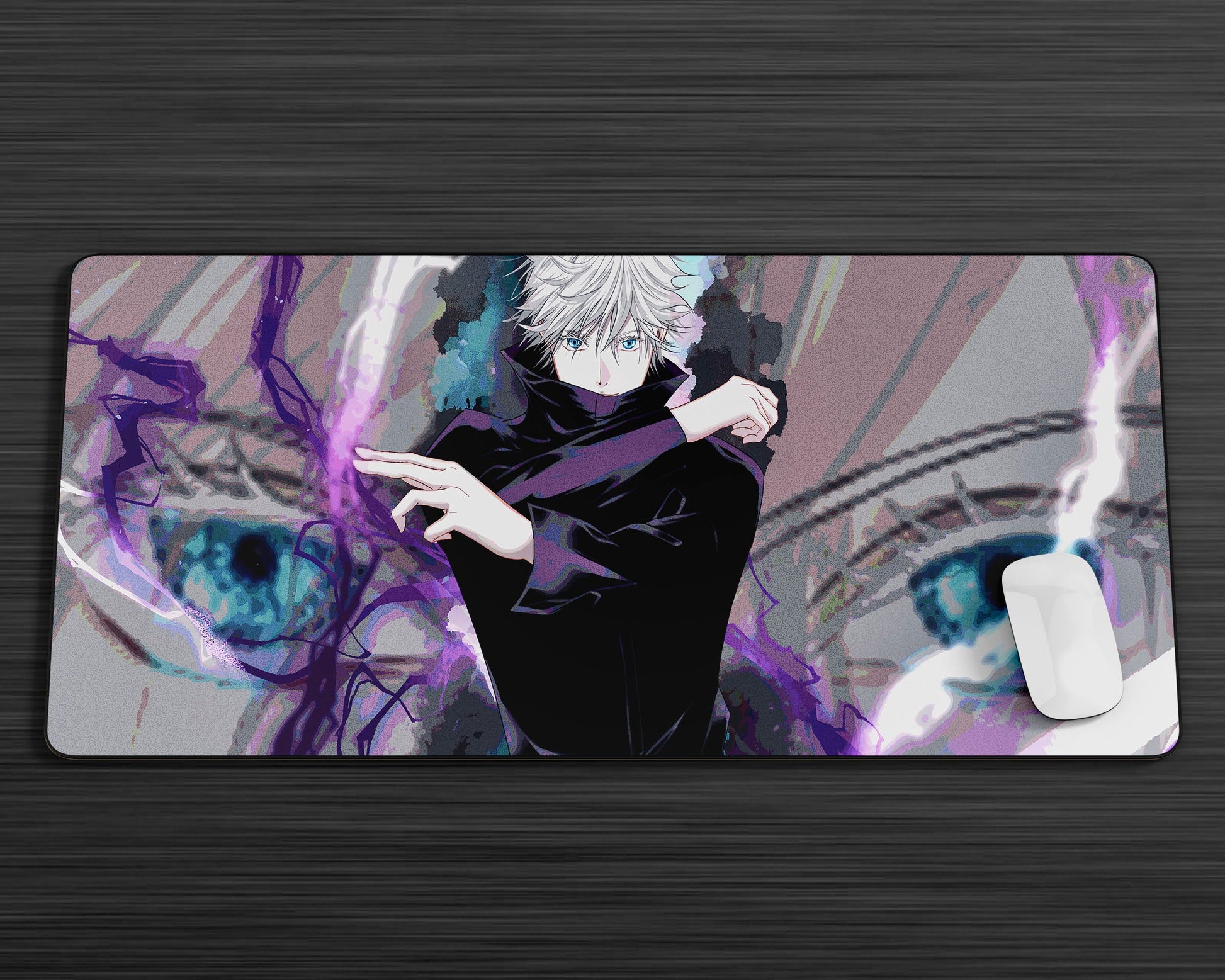 Anime Town Creations Mouse Pad Jujutsu Kaisen Satoru Gojo Purple Gaming Mouse Pad Accessories - Anime Jujutsu Kaisen Gaming Mouse Pad