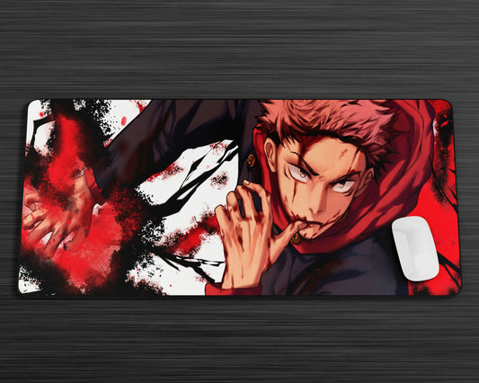 Anime Town Creations Mouse Pad Jujutsu Kaisen Yuji Itadori Black Flash Gaming Mouse Pad Accessories - Anime Jujutsu Kaisen Gaming Mouse Pad