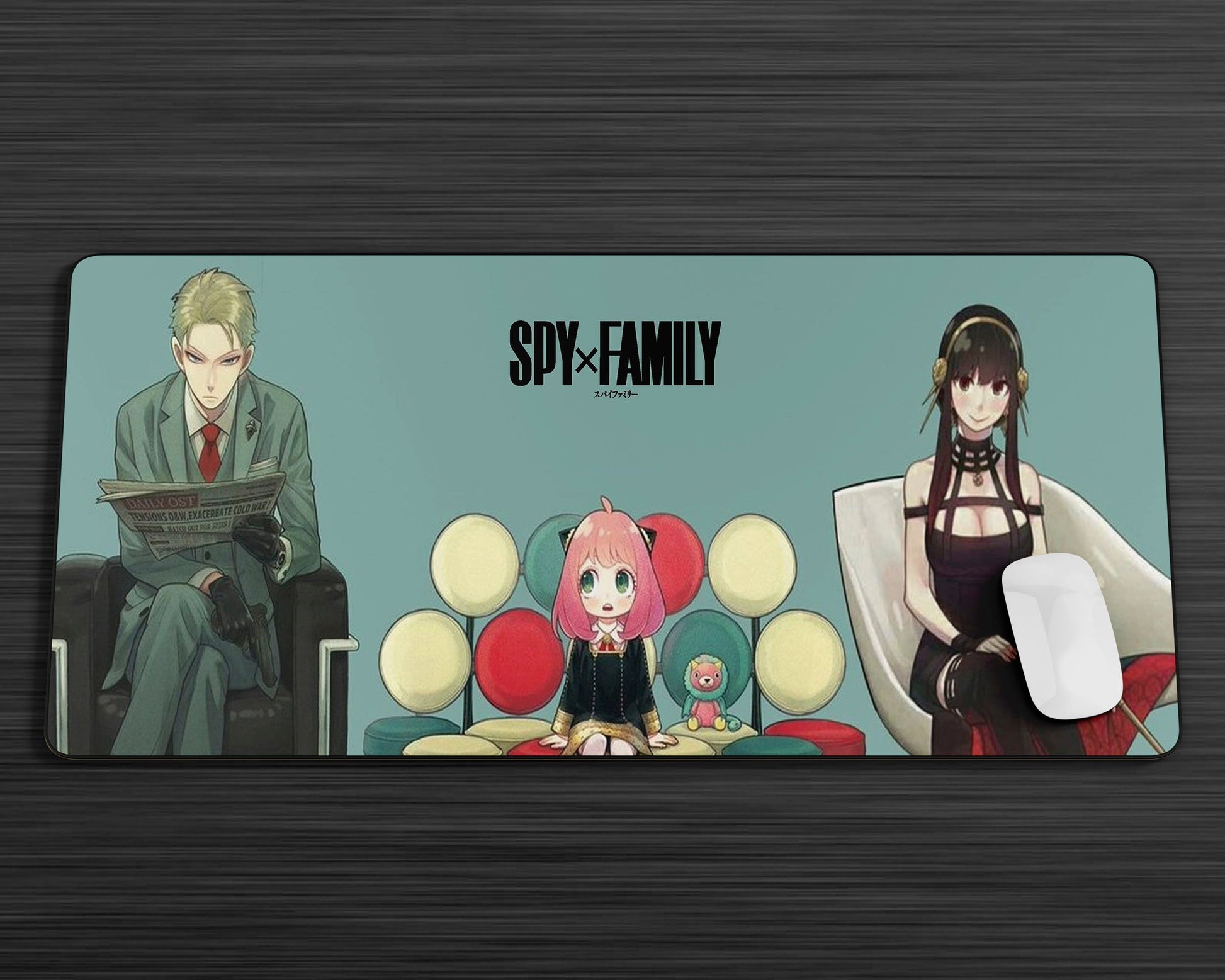 Anime Town Creations Mouse Pad Spy x Family Forger Fam Seats Gaming Mouse Pad Accessories - Anime Spy x Family Gaming Mouse Pad