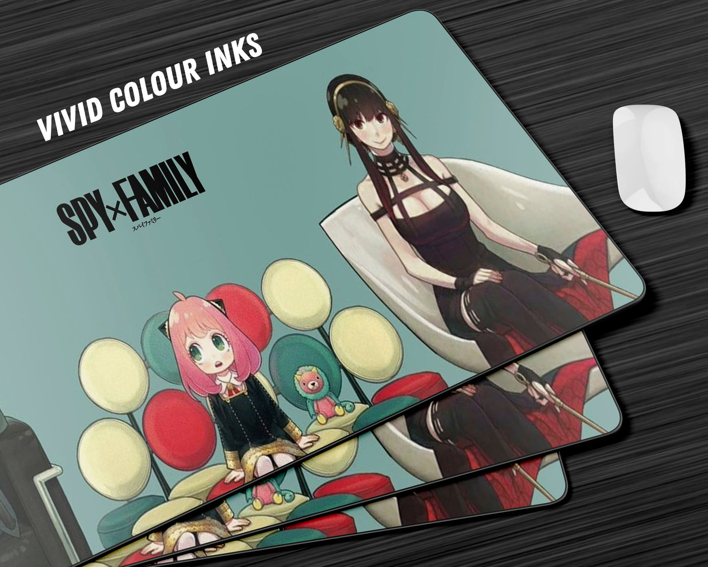 Anime Town Creations Mouse Pad Spy x Family Forger Fam Seats Gaming Mouse Pad Accessories - Anime Spy x Family Gaming Mouse Pad