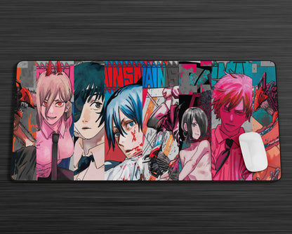 Anime Town Creations Mouse Pad Chainsaw Man Manga Collage Gaming Mouse Pad Accessories - Anime Chainsaw Man Gaming Mouse Pad