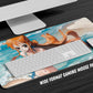 Anime Town Creations Mouse Pad One Piece Nami Beachside Gaming Mouse Pad Accessories - Anime One Piece Gaming Mouse Pad