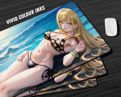 Anime Town Creations Mouse Pad My Dress up Darling Marin Beachside Gaming Mouse Pad Accessories - Anime My Dress Up Darling Gaming Mouse Pad