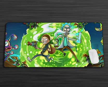 Anime Town Creations Mouse Pad Rick and Morty Portal Time Gaming Mouse Pad Accessories - Anime Rick and Morty Gaming Mouse Pad
