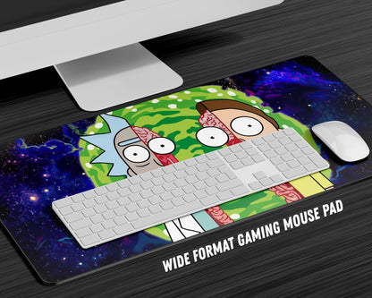 Anime Town Creations Mouse Pad Rick and Morty Portal Split Gaming Mouse Pad Accessories - Anime Rick and Morty Gaming Mouse Pad