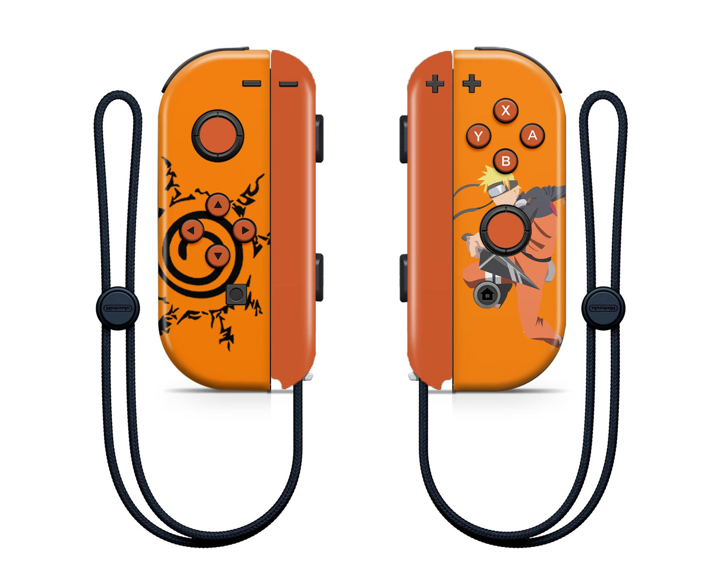 Anime Town Creations Nintendo Switch Joycons Naruto Orange Minimalist Skins - Anime Naruto Skin