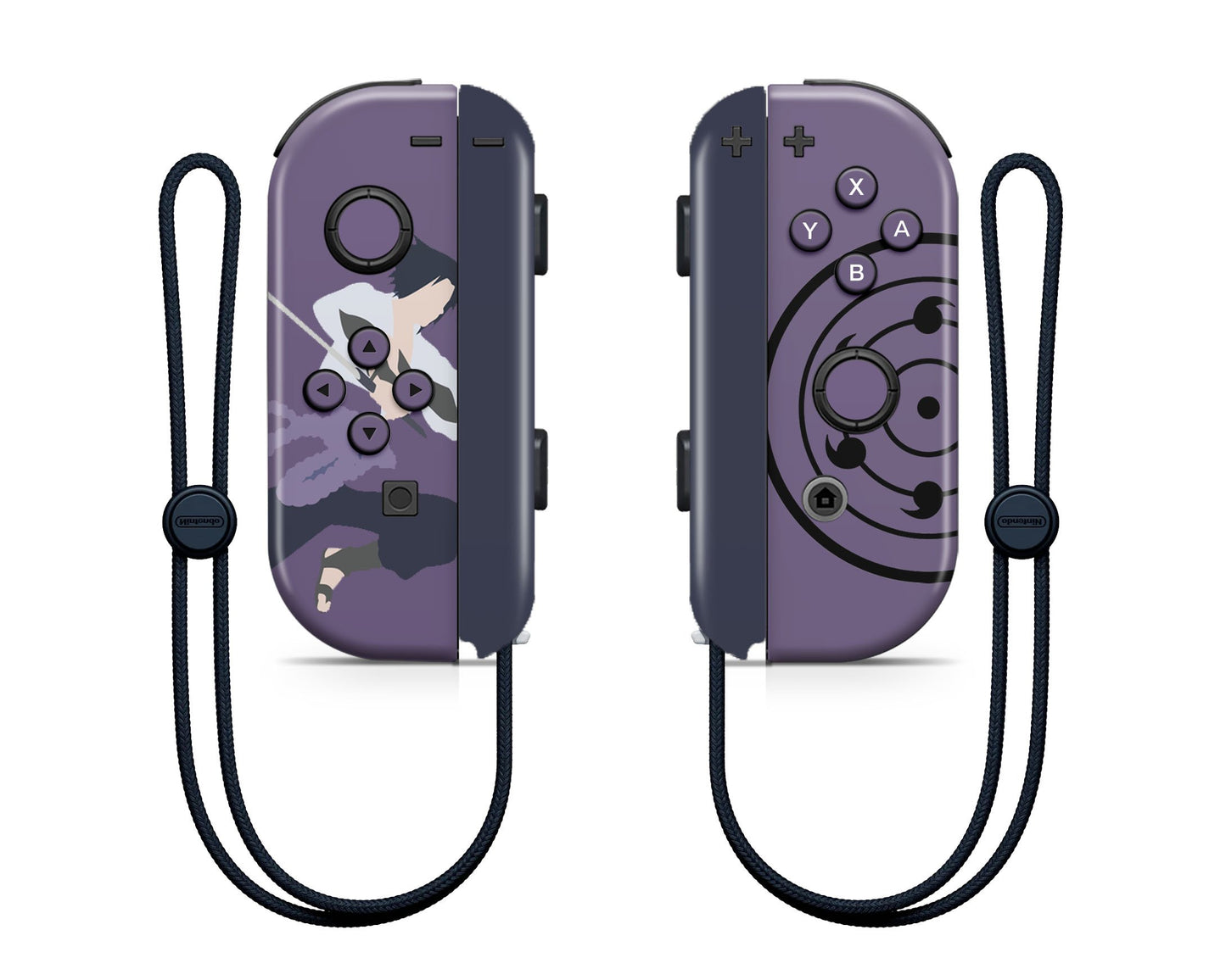 Anime Town Creations Nintendo Switch Joycons Sasuke PurpleSkins - Anime Naruto Skin