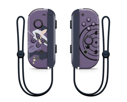 Anime Town Creations Nintendo Switch Joycons Sasuke PurpleSkins - Anime Naruto Skin