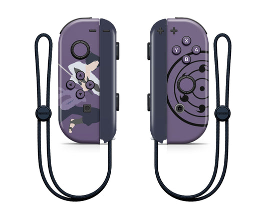 Anime Town Creations Nintendo Switch Joycons Sasuke PurpleSkins - Anime Naruto Skin