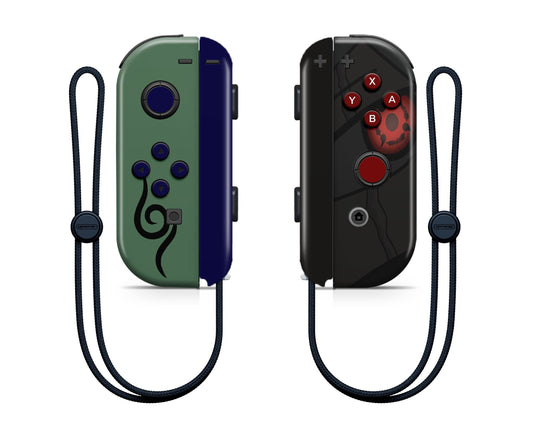 Anime Town Creations Nintendo Switch Joycons Kakashi Sharingan Dark x GreenSkins - Anime Naruto Skin