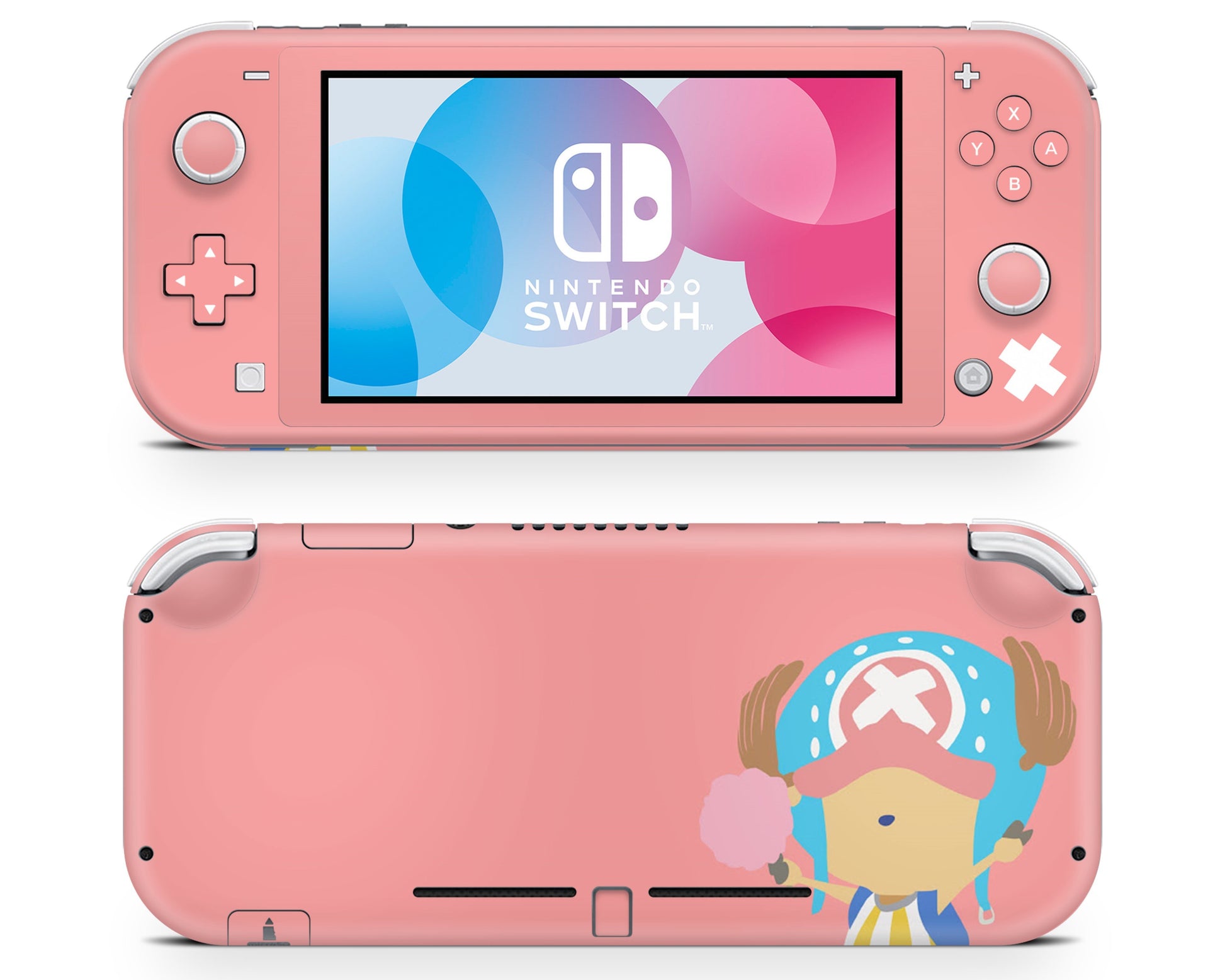 Nintendo Nintendo Switch Lite Cute Chopper One Piece Pink Vinyl +Tempered Glass  Skin Sticker - Anime Vinyl