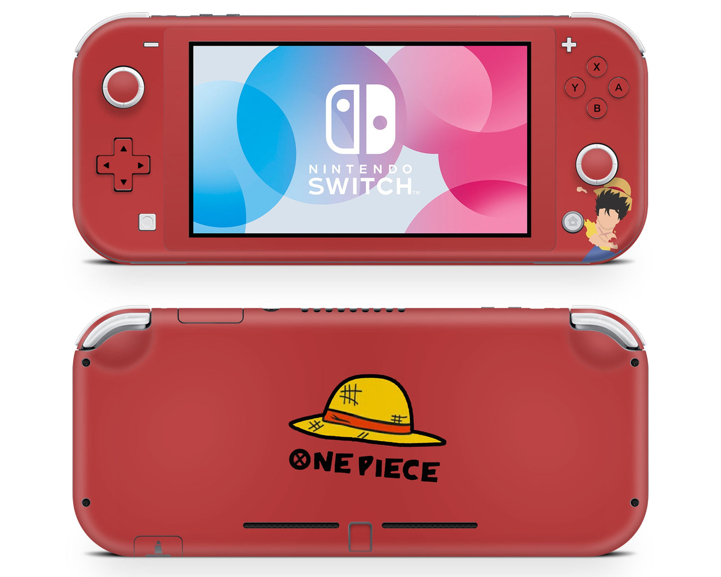 Nintendo Nintendo Switch Lite One Piece Luffy Vinyl +Tempered Glass  Skin Sticker - Anime Vinyl