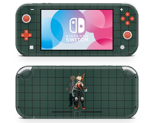 Nintendo Nintendo Switch Lite My Hero Academia Green Vinyl +Tempered Glass  Skin Sticker - Anime Vinyl