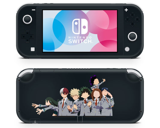 Nintendo Nintendo Switch Lite My Hero Academia Minimalistic Vinyl +Tempered Glass  Skin Sticker - Anime Vinyl
