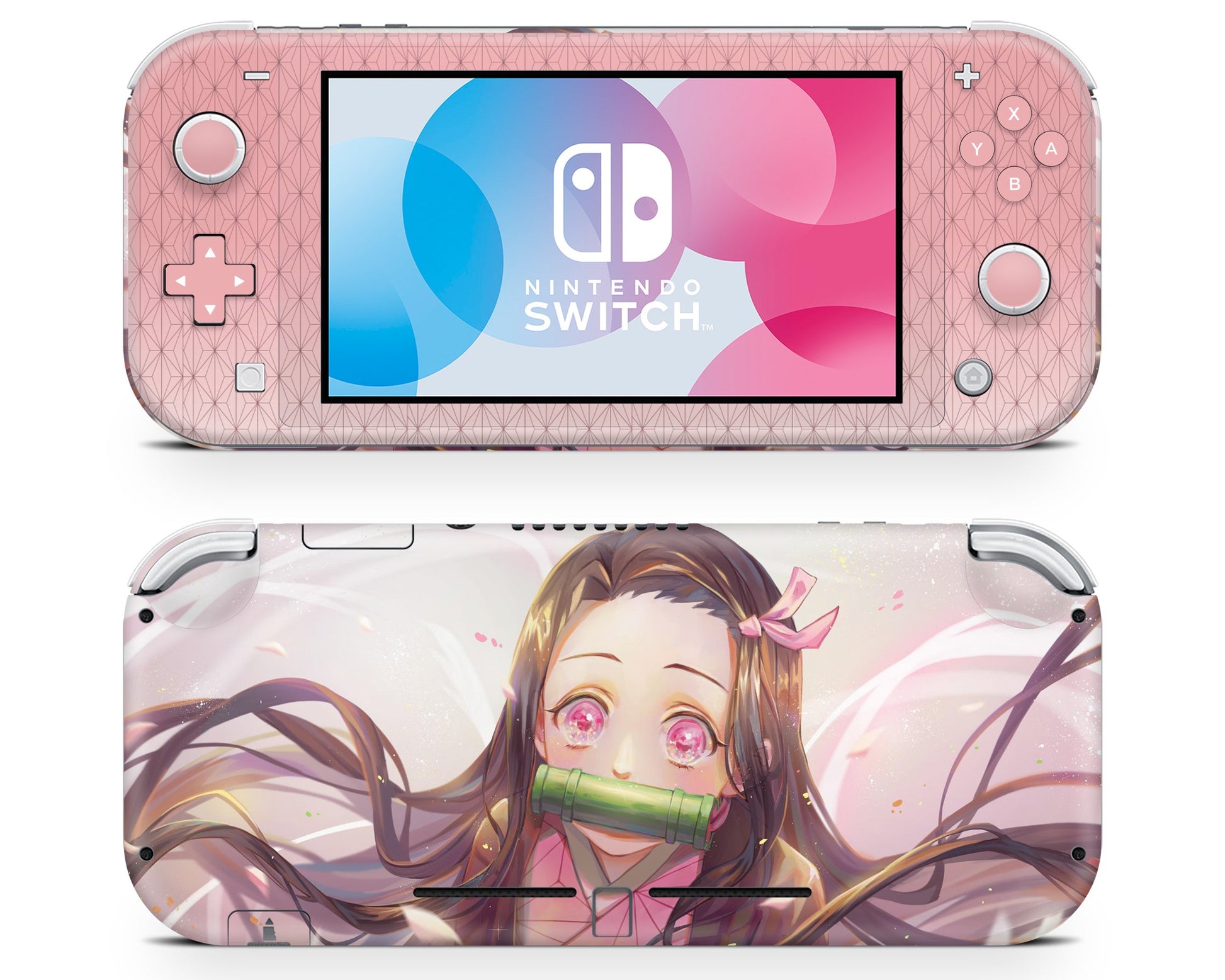 Nintendo Nintendo Switch Lite Demon Slayer Nezuko Pretty Pink Vinyl only Skins - Anime Demon Slayer Skin