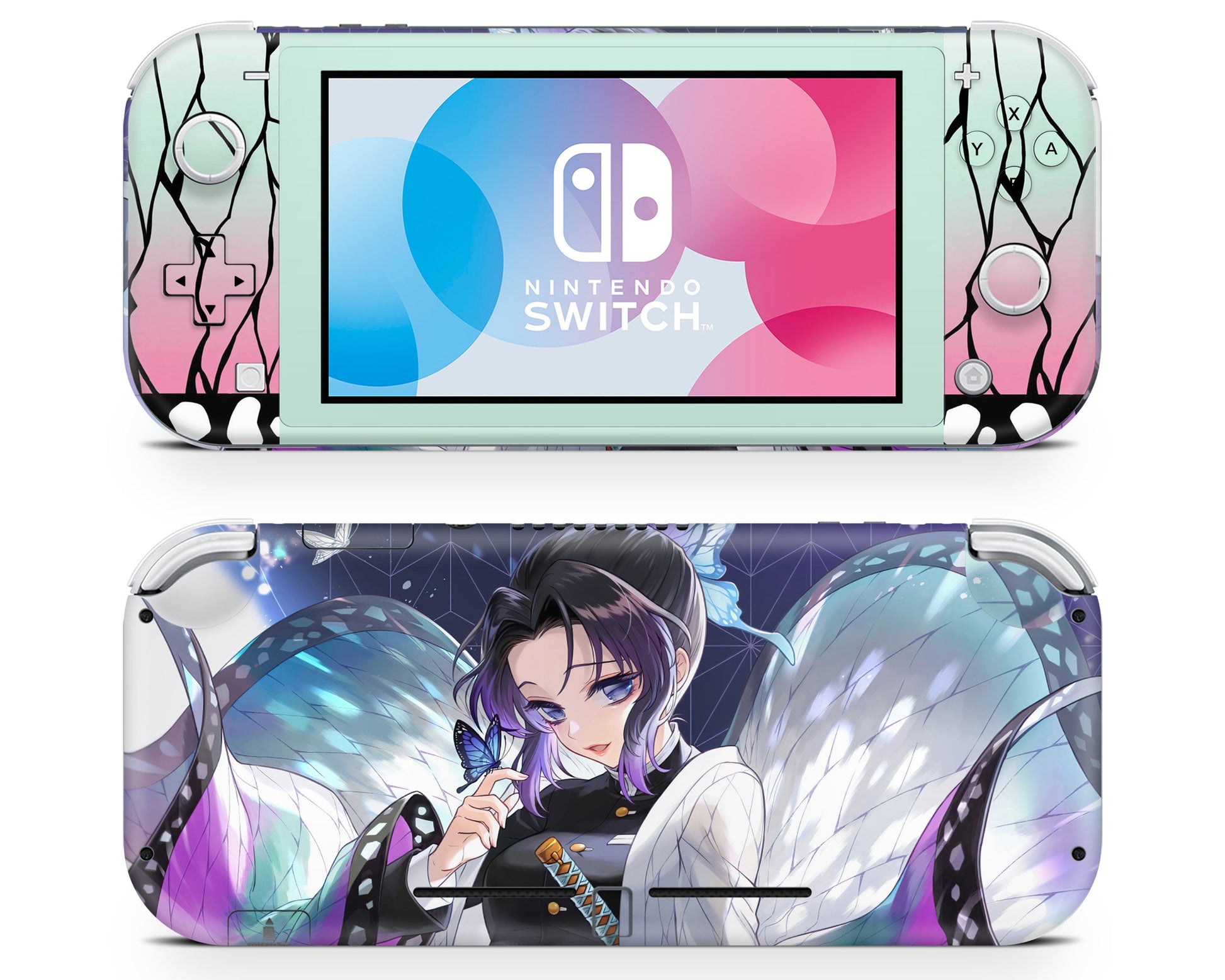 Nintendo Nintendo Switch Lite Demon Slayer Shinobu Insect Style Vinyl only Skins - Anime Demon Slayer Skin