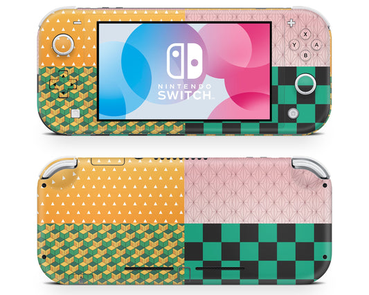 Nintendo Nintendo Switch Lite Demon Slayer Minimalist Pattern Vinyl only Skins - Anime Demon Slayer Skin